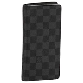 Louis Vuitton-Louis Vuitton Black Damier Graphite Brazza-Black,Grey