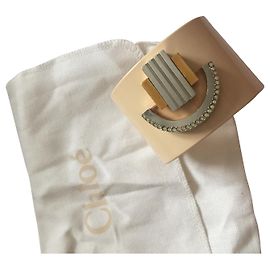 Bracelete tipo manguito Chloé creme plástico Cru