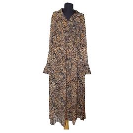 Vestido Ghost London de viscosa con cinturón XL Multicolor