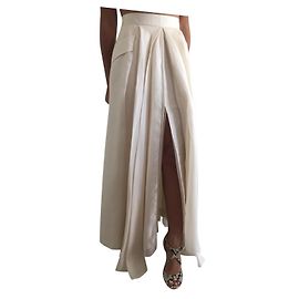 Jupe Maxi Dior Organza Crème Écru