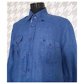 Burberry-chemises-Bleu