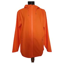 Rains Regenjacke Orange Polyurethan Orange