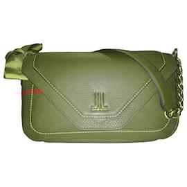 Lanvin-LANVIN red leather baguette-Red