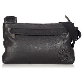 Gucci Schwarze Soho Ledergürteltasche Schwarz