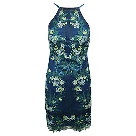 Karen Millen Blaues besticktes Kleid Blau