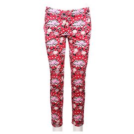 Juicy Couture Red Flower Print Pant Red