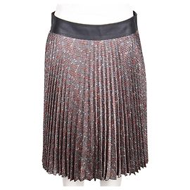 Karen Millen Robe jupe plissée imprimée Marron