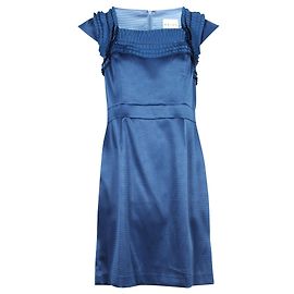 Reiss Robe plissée à épaules dénudées Lou Bleu