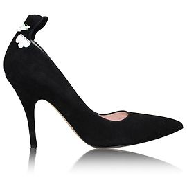 Kate Spade Schwarze Heels mit Katze Schwarz