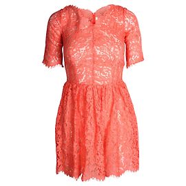 Clover Canyon Robe d'été en dentelle pêche Millie Rose Pêche