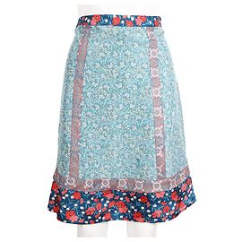Marc by Marc Jacobs Saia Azul Comprimento do Joelho Estampado Pastel Azul