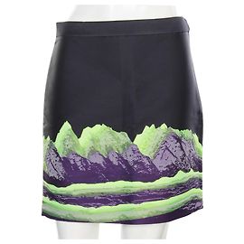 Alexander Wang Saia preta e neon Preto