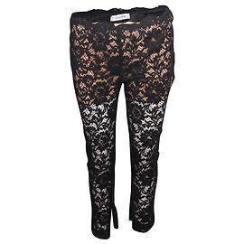 Valentino Schwarze Spitzenhose Schwarz