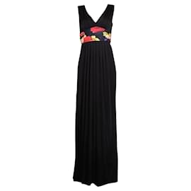 Ted Baker Langes schwarzes Maxikleid Schwarz