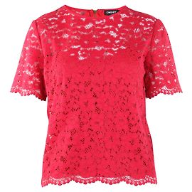 Dkny Red Lace Top Red