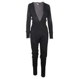 Hermès Dark Grey Cashmere Jumpsuit Grey