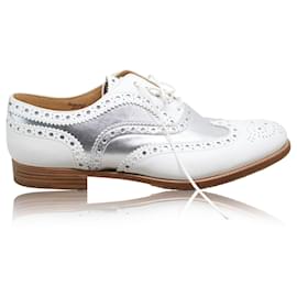 Church's-Burwood White Presupper Loafer-Silvery,Metallic