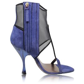 Giorgio Armani Sandali a rete in pelle scamosciata viola Blu Blu navy