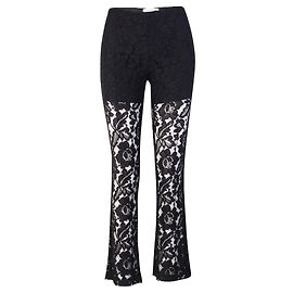 Sandro Pantalones de encaje negros Negro