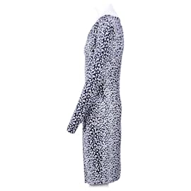 Michael Kors-Black Leopard Print Sheath Dress-Black