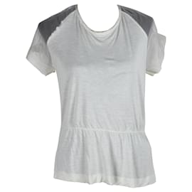 Fendi-Mesh Sleeves Top-White