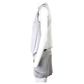 Balenciaga-Grey Dress with Zipper Detail-Grey