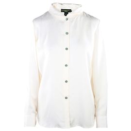 Shanghai Tang Camisa Clássica de Seda Branco
