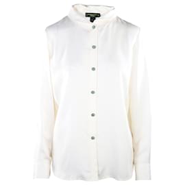 Shanghai Tang-Chemise classique en soie-Blanc