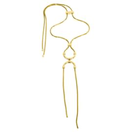 Lanvin Collier Serpent Doré Métallisé