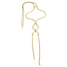 Lanvin Collar de serpiente Dorado Metálico