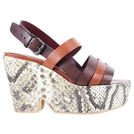 Antonio Marras Sling Back Wedges Brown