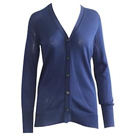 Calvin Klein-Navy Blue Knit Cardigan-Blue,Navy blue