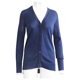 Calvin Klein-Navy Blue Knit Cardigan-Blue,Navy blue