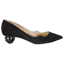 Paul Andrew Round Heel Pumps Black