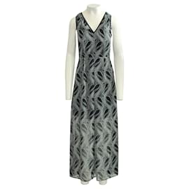 Michael Kors-Paisley Long Dress-Blue