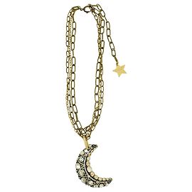 Lanvin Collar Luna Dorado Metálico
