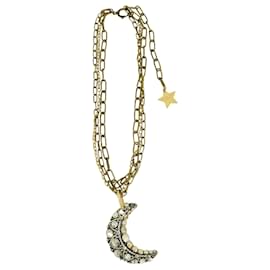 Lanvin Colar de lua Dourado Metálico