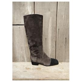 Chanel-Chanel boots size 36-Dark brown