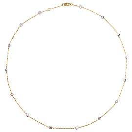 inconnue Collar en dos tonos de oro engastado con 15 diamantes engastados en bisel. Otro