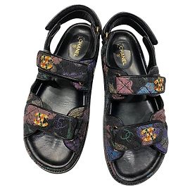 Chanel Sandalen Schwarz