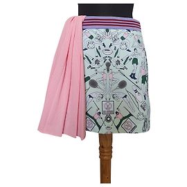 Mini jupe turquoise Mary Katrantzou Adidas Capsule Multicolore
