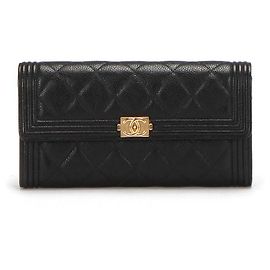 Cartera larga negra Channel de niño de Chanel Negro