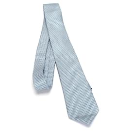 Hermès-Gravata Hermes em Azul-Azul
