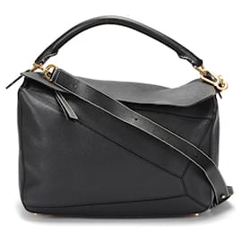 Loewe-Loewe Puzzle Bag in Black-Black