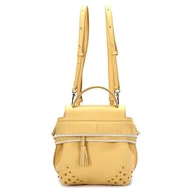 Tod's Wave Wave Backpack Mini in Yellow Yellow