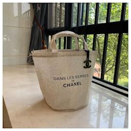 Chanel-BOLSA DE CIERRE EN LOS INVERNADEROS DE CHANEL-Beige