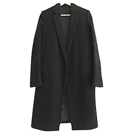 Céline-Iconic Crombie coat. 100% wool. Made in Italy. Designed by Phoebe Philo.-Navy blue