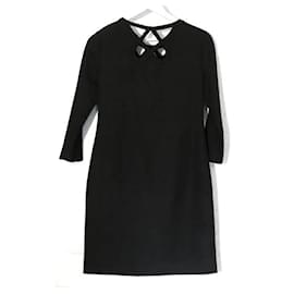 Diane Von Furstenberg-Vestido recto con abertura en jersey de Diane Von Furstenberg-Negro
