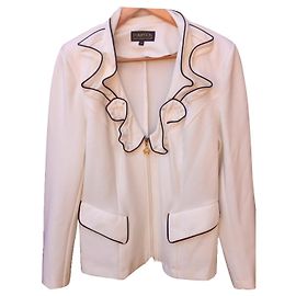 Autre Marque Blazer de Pompöös branco debruado em preto Preto Branco