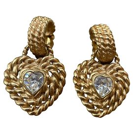 Orecchini Yves Saint Laurent dorati in metallo D'oro